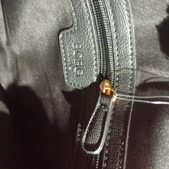 BCBG Paris Evening Purse large long cluth black gold hardware leather mini bag - Picture 11 of 12